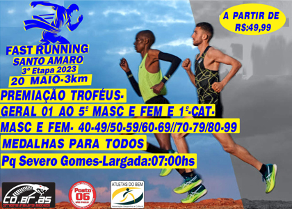 Fast Running - Santo Amaro 3ª Etapa - 2023